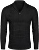 Mens Shawl Collar Pullover Sweater Cable Knitted Cotton Slim Fit Ribbed Chunky Winter Thermal Twisted Sweaters