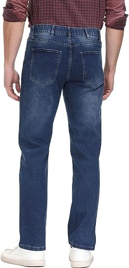 Men's Flex Waist Regular Fit Straight Leg Jeans